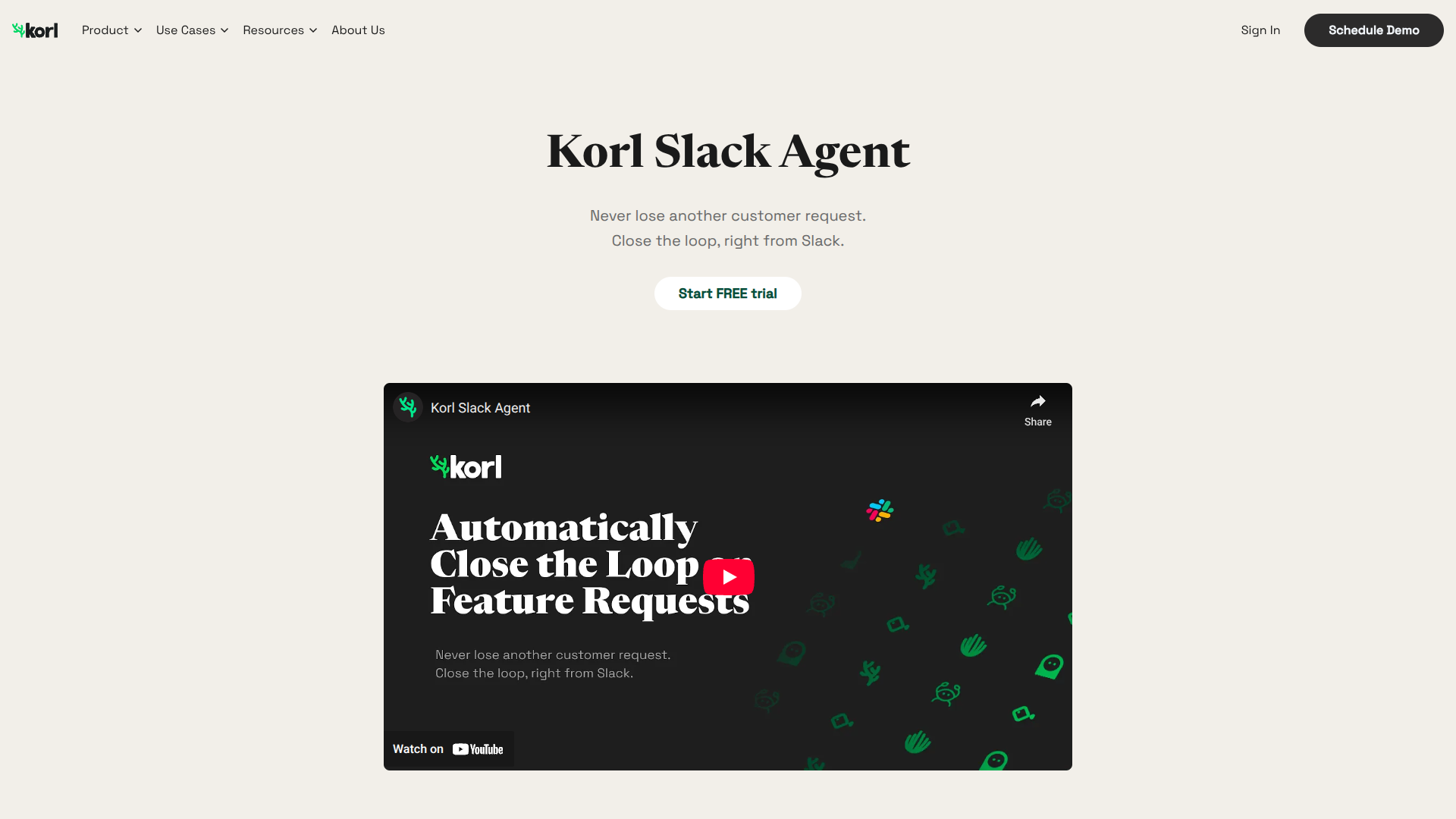 Slack Feature Request Agent logo