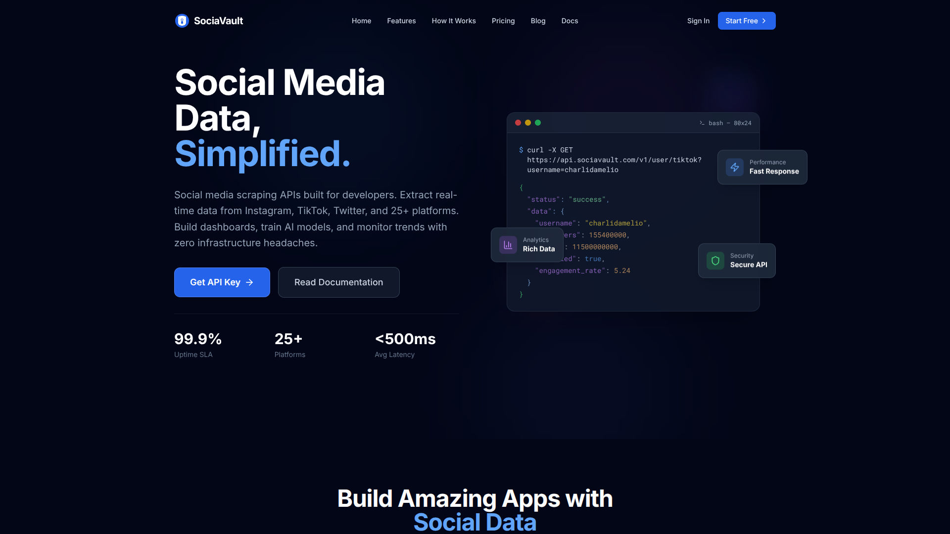 SociaVault screenshot