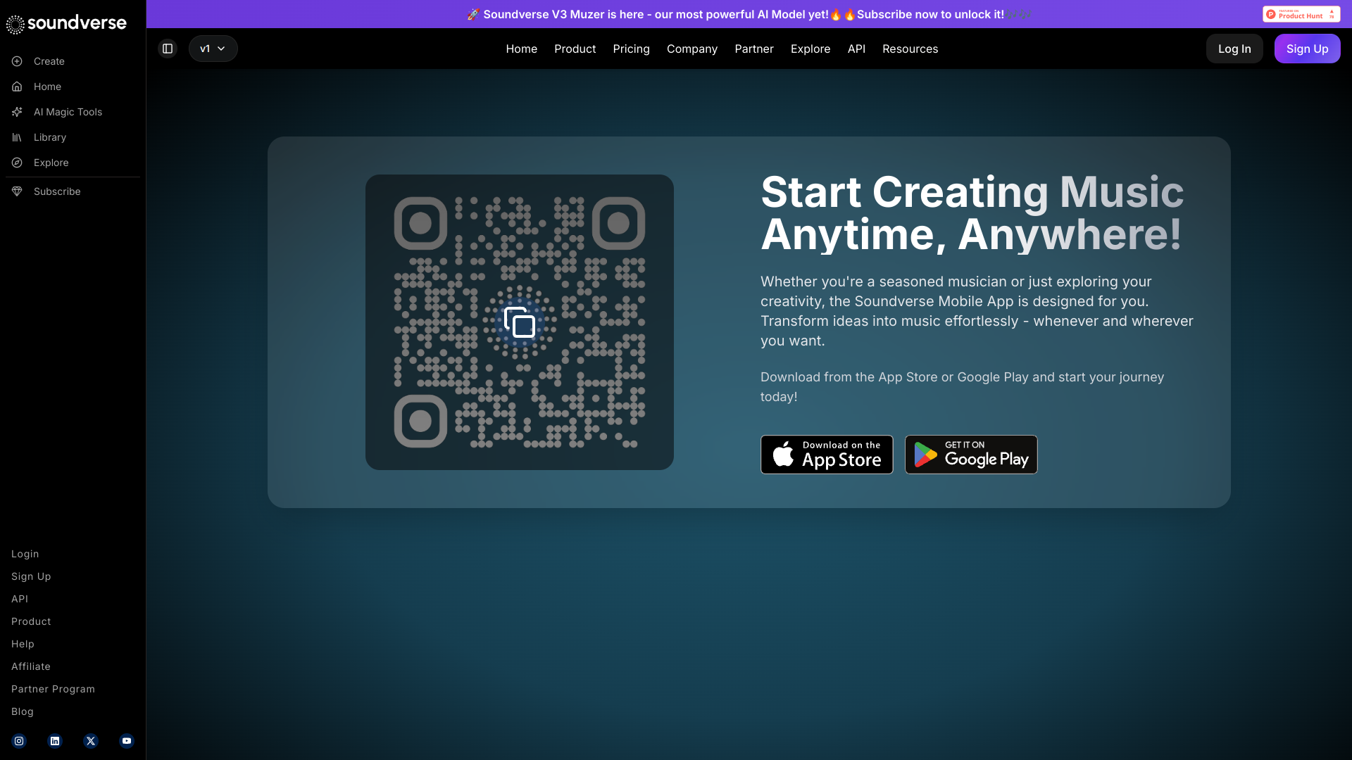 Soundverse iOS and Android App screenshot