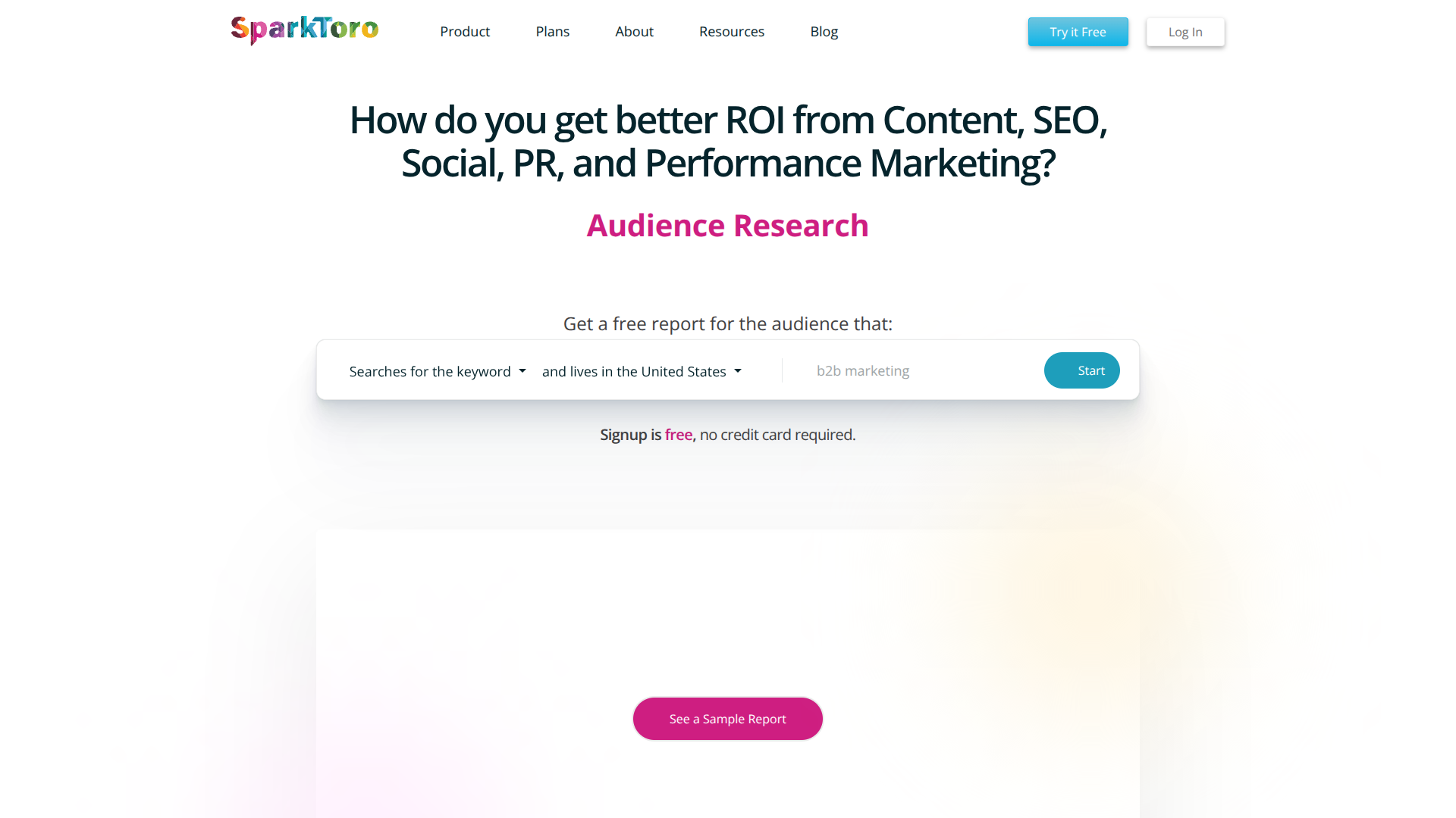 SparkToro screenshot