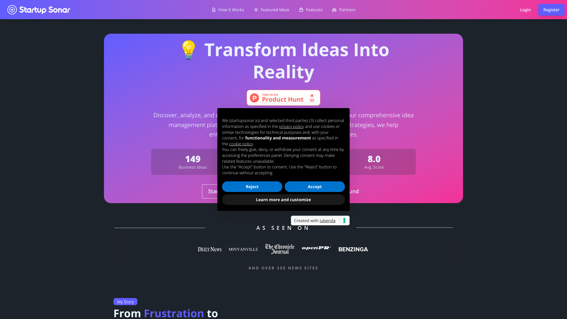 StartupSonar - Your Idea Sonarr screenshot