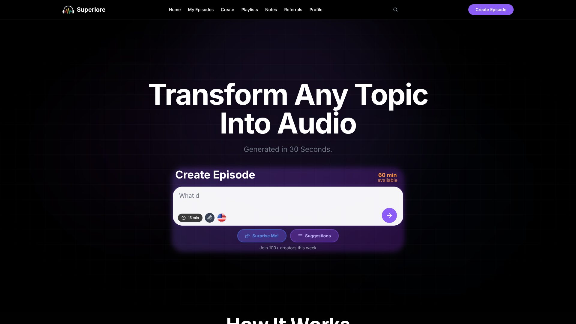 Superlore AI screenshot