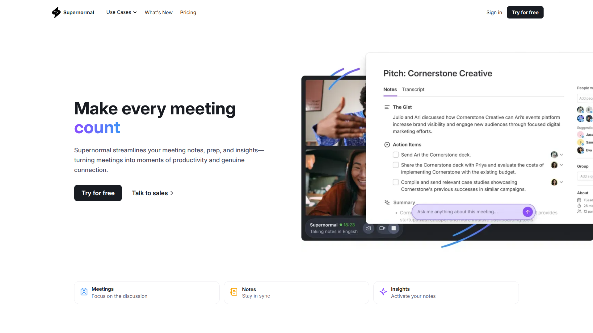 Supernormal screenshot
