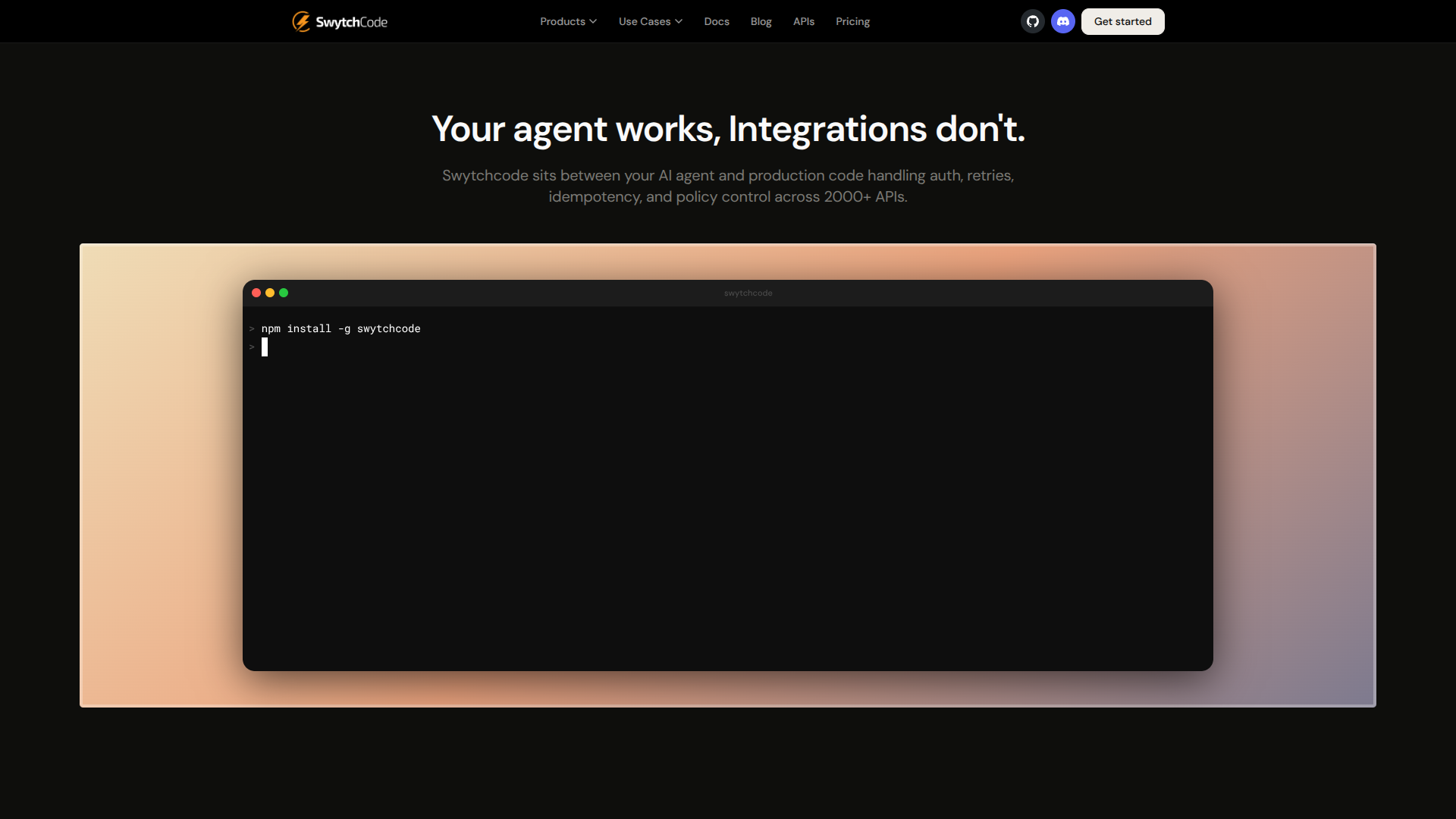 Swytchcode CLI screenshot