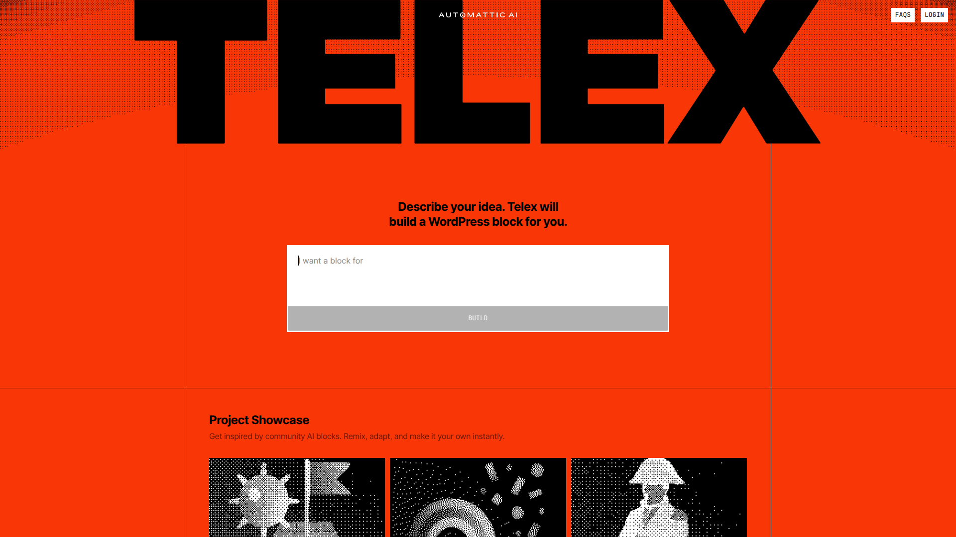 Telex screenshot