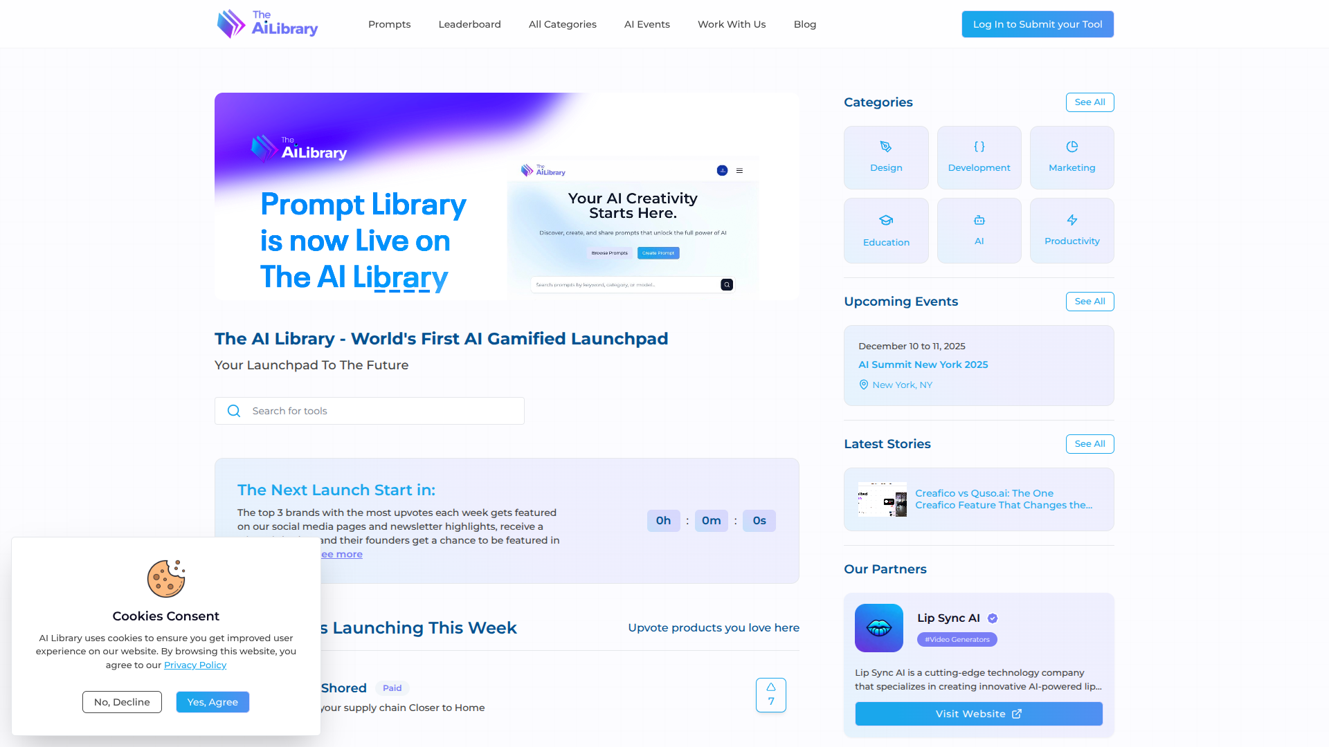 The AI Library screenshot
