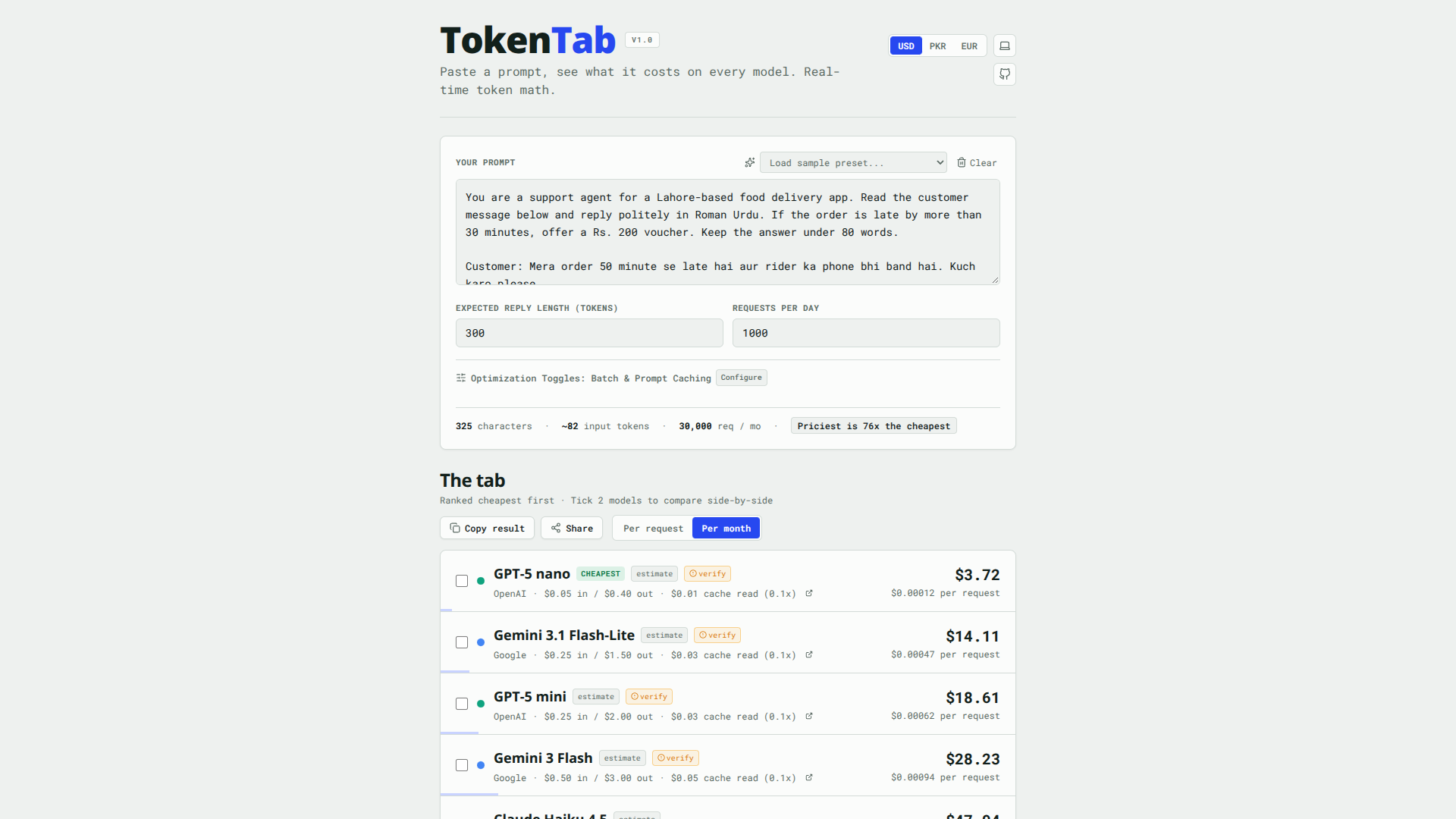 TokenTab