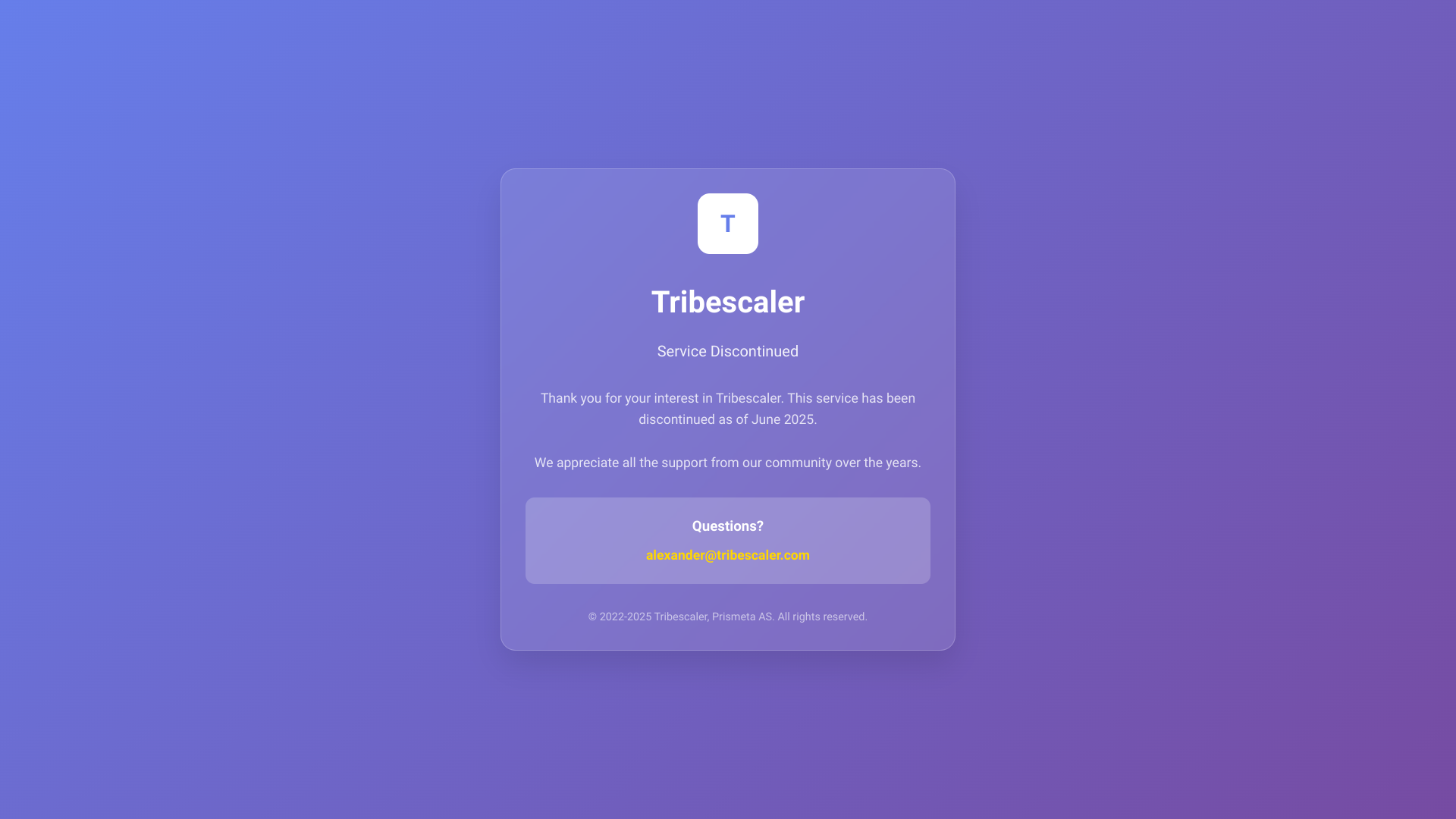 Tribescaler screenshot