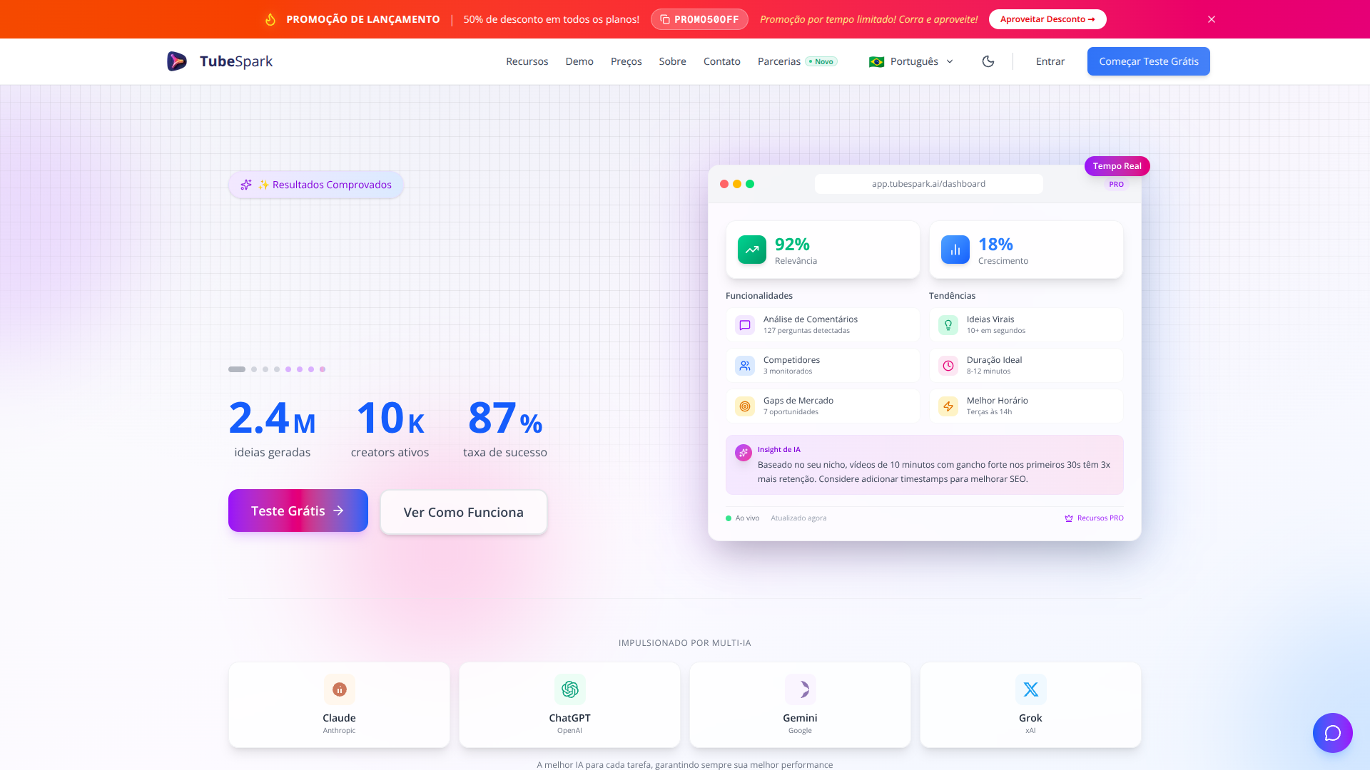 TubeSpark screenshot