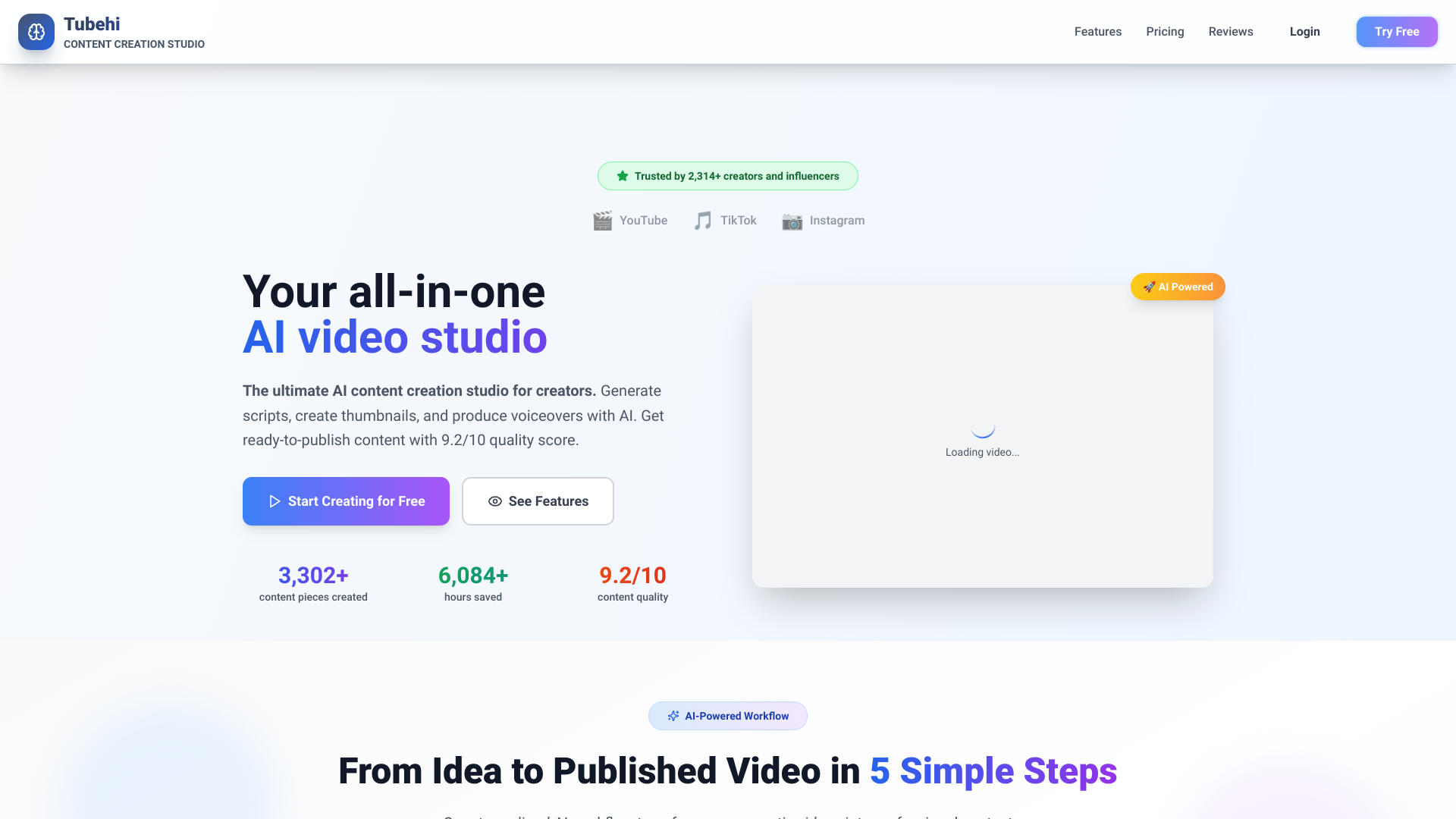 Tubify.ai screenshot