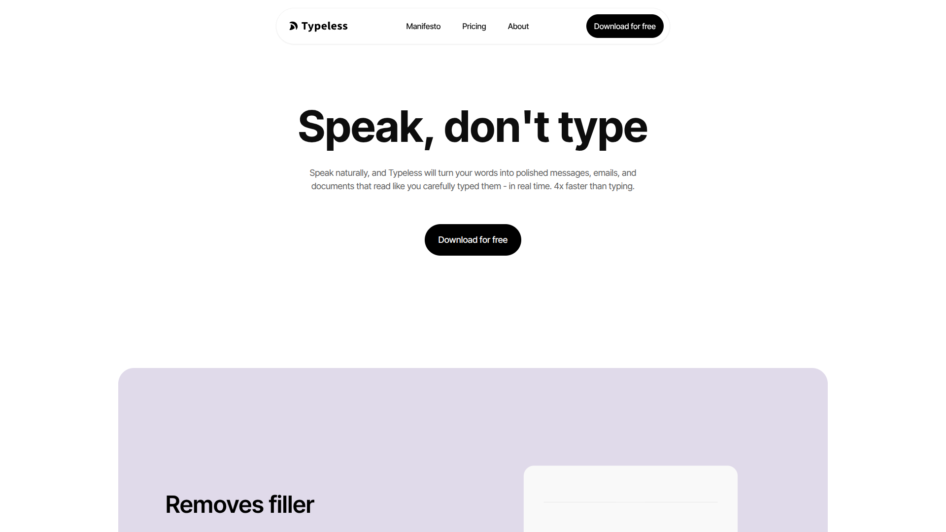 Typeless for iOS logo