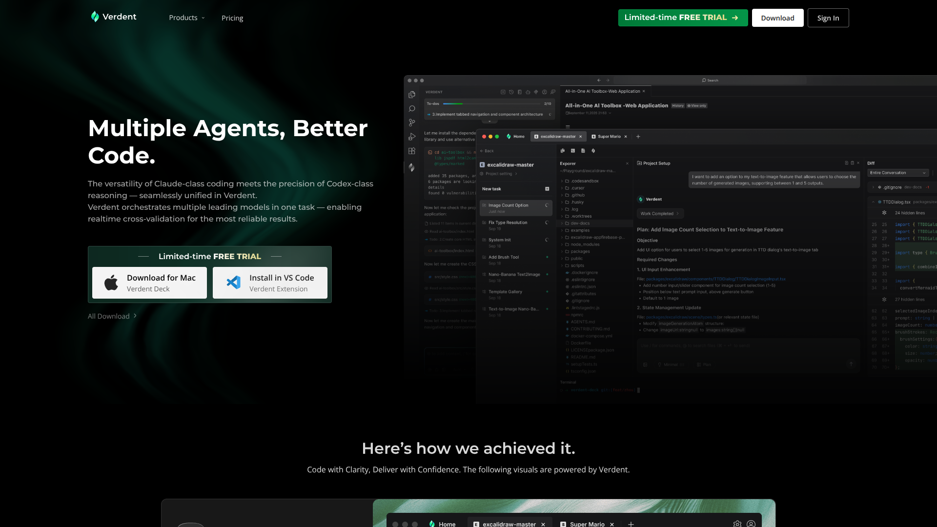 Verdent Deck screenshot