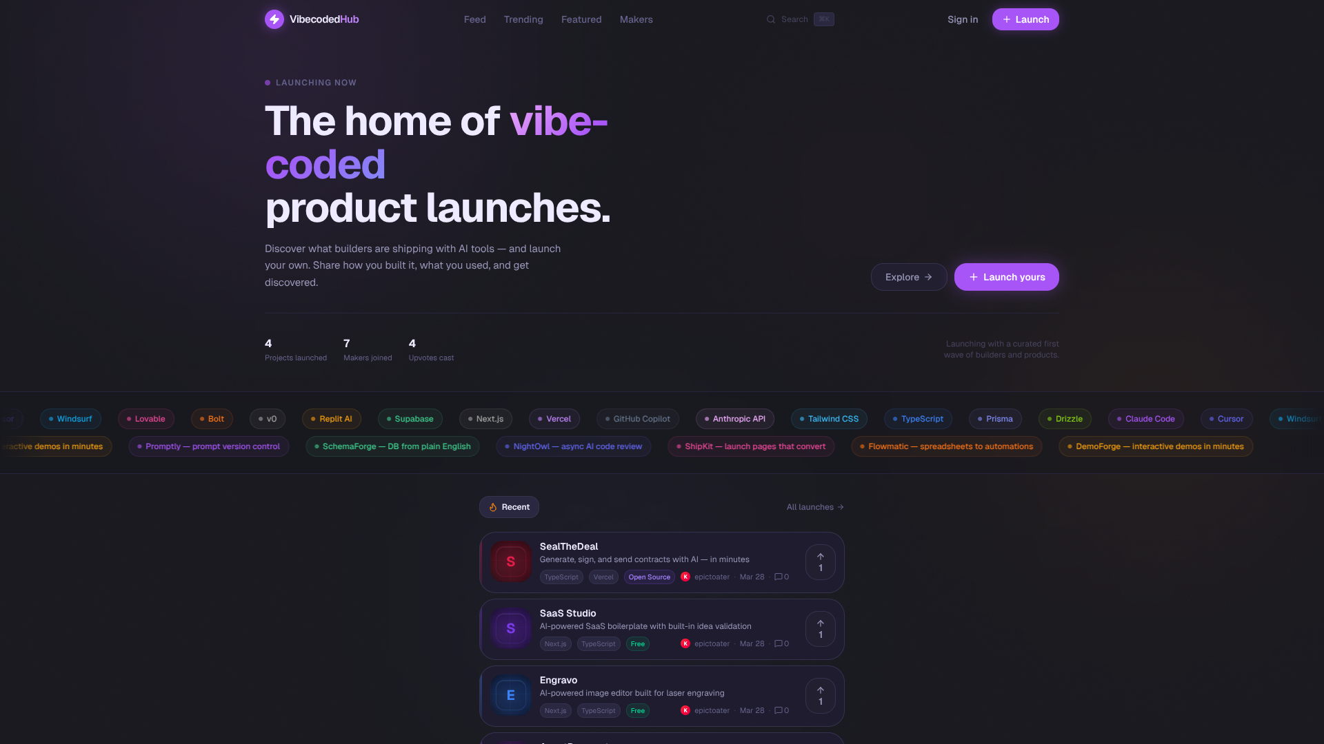 VibecodedHub logo