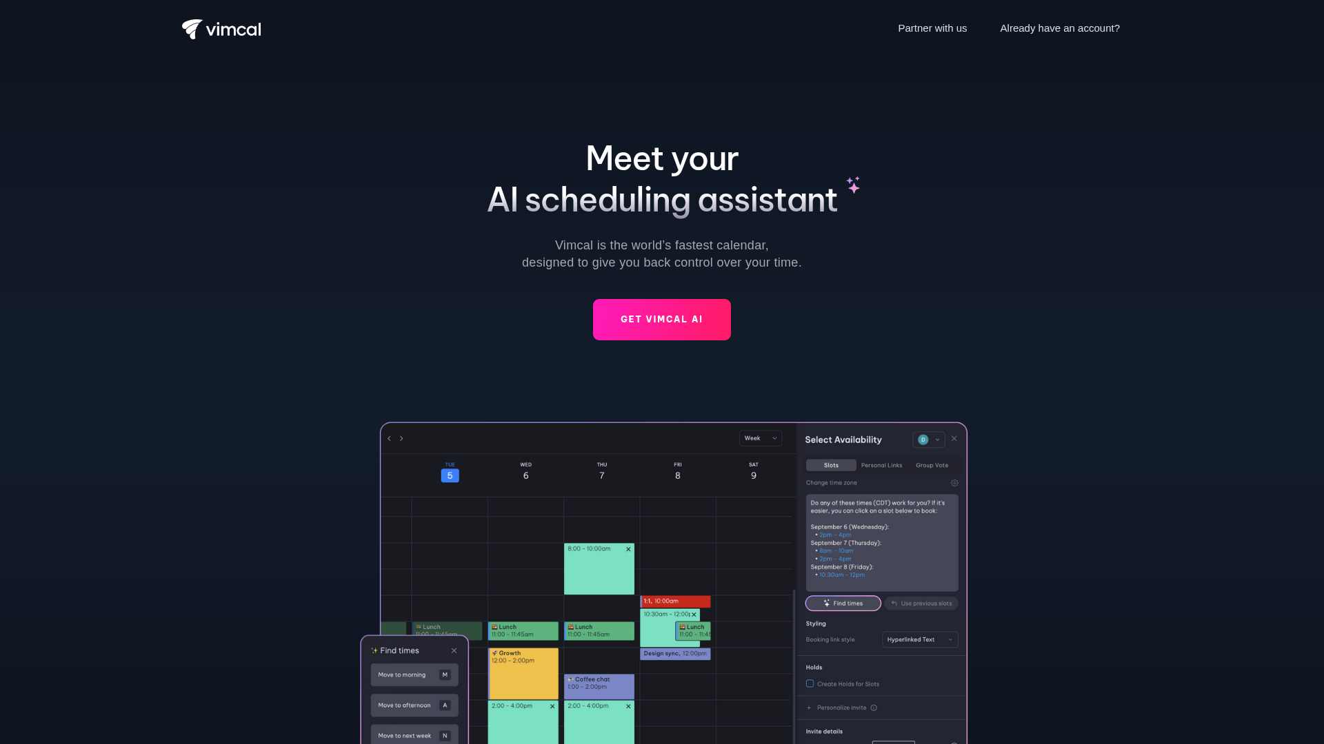 Vimcal screenshot