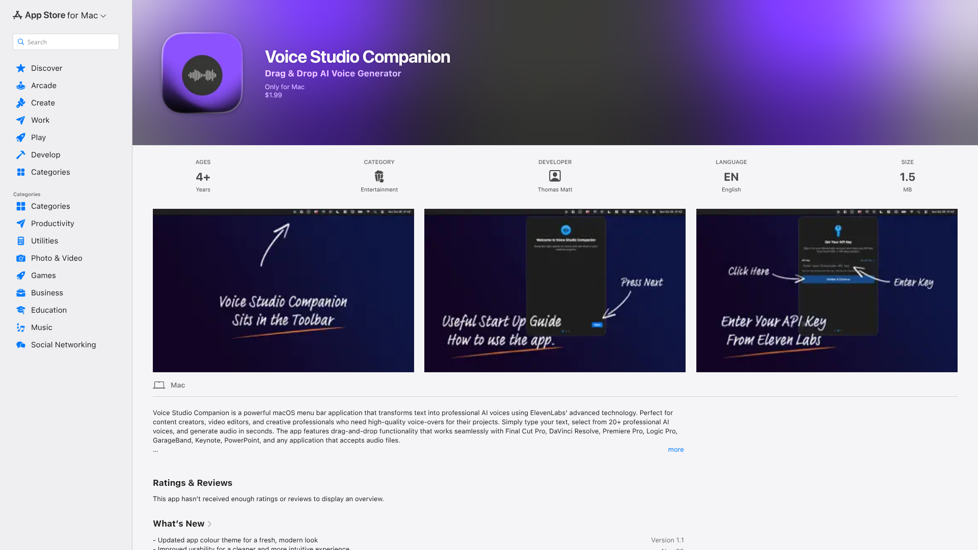 Voice Studio Companion screenshot