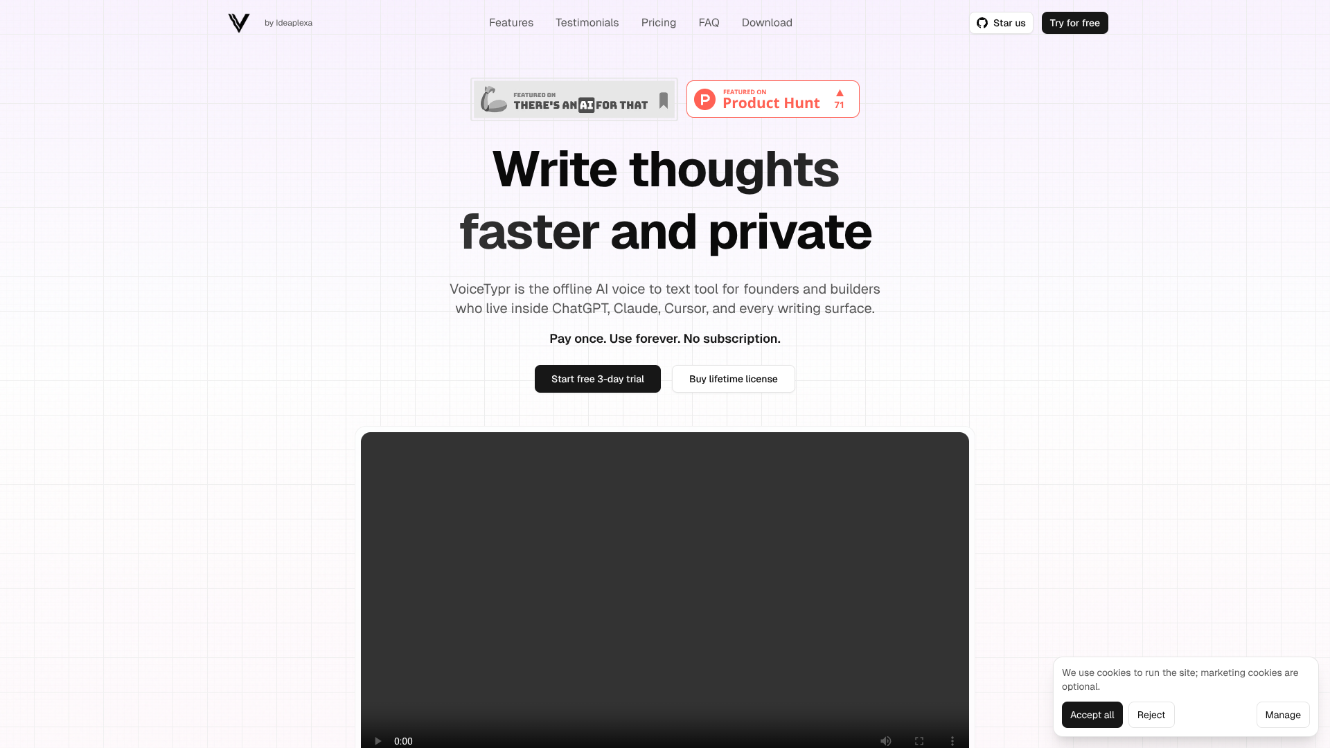 Voicetypr screenshot