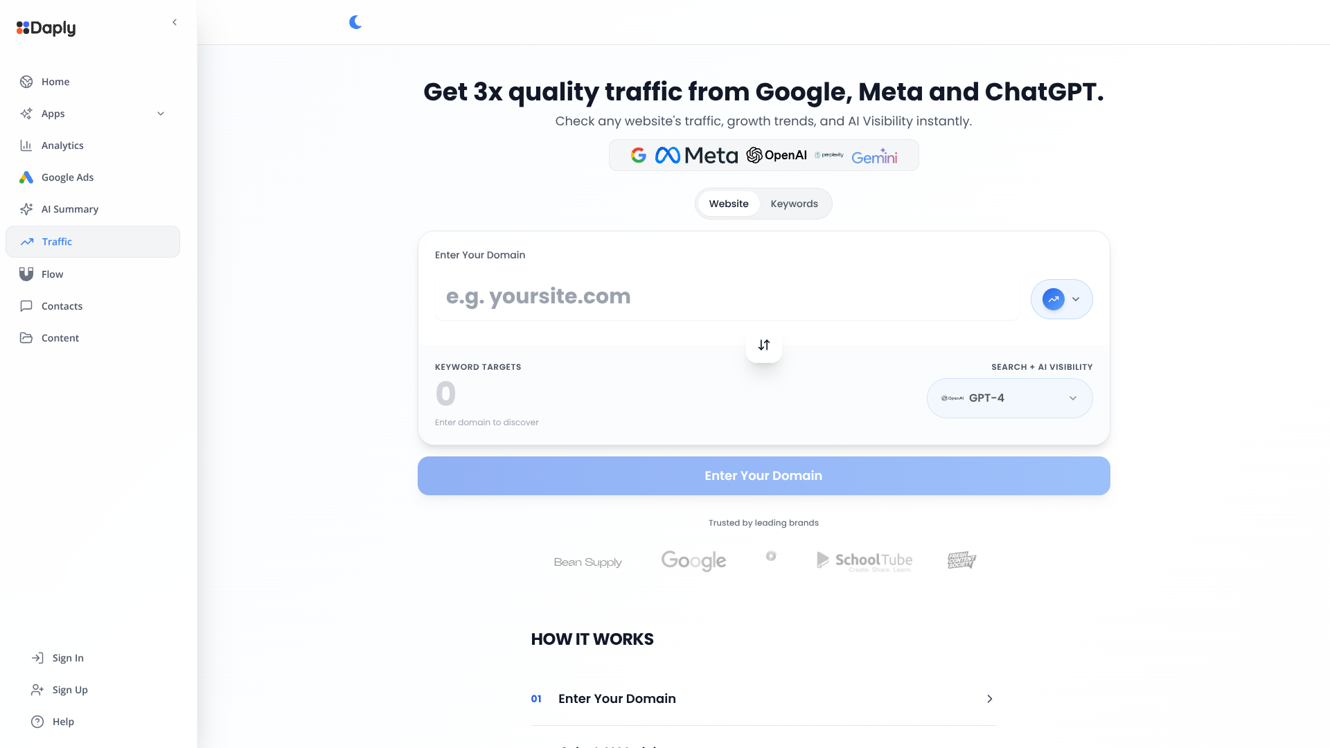 Website Traffic Checker for Search + AI
