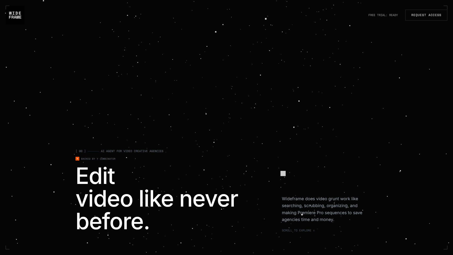 Wideframe screenshot