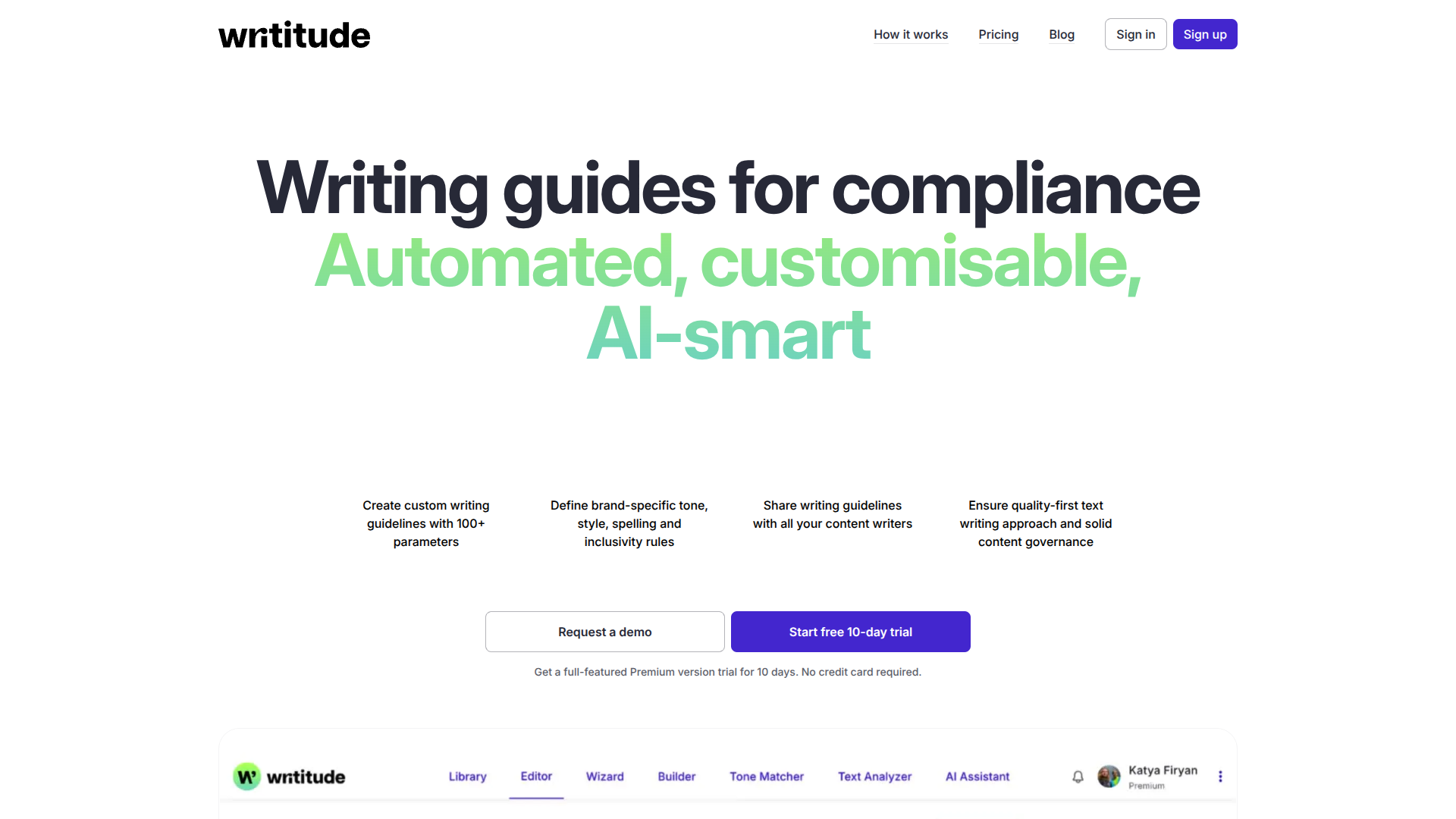 Writitude screenshot