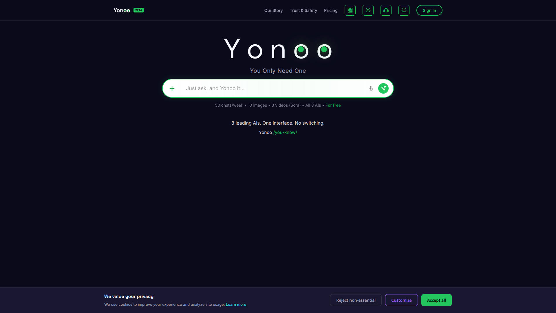 Yonoo screenshot