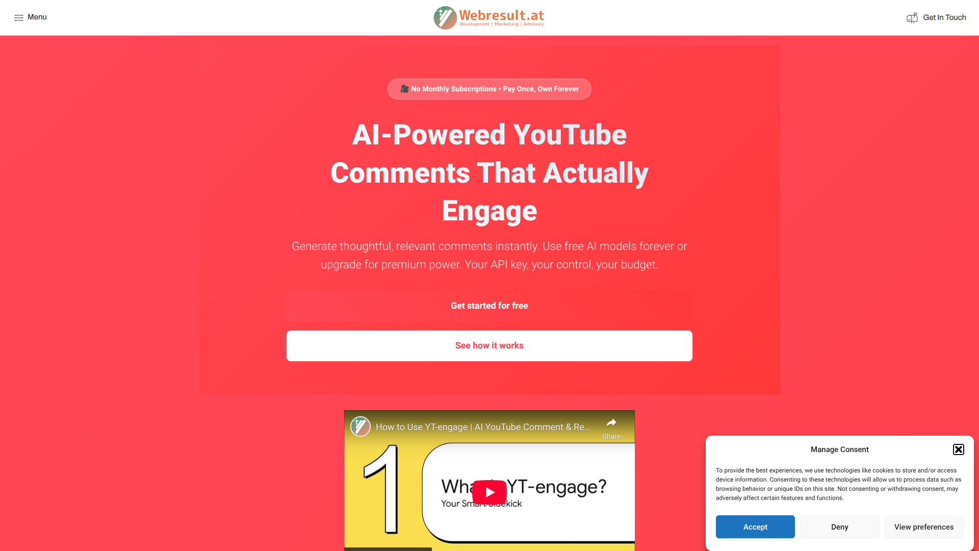 YT-Engage screenshot