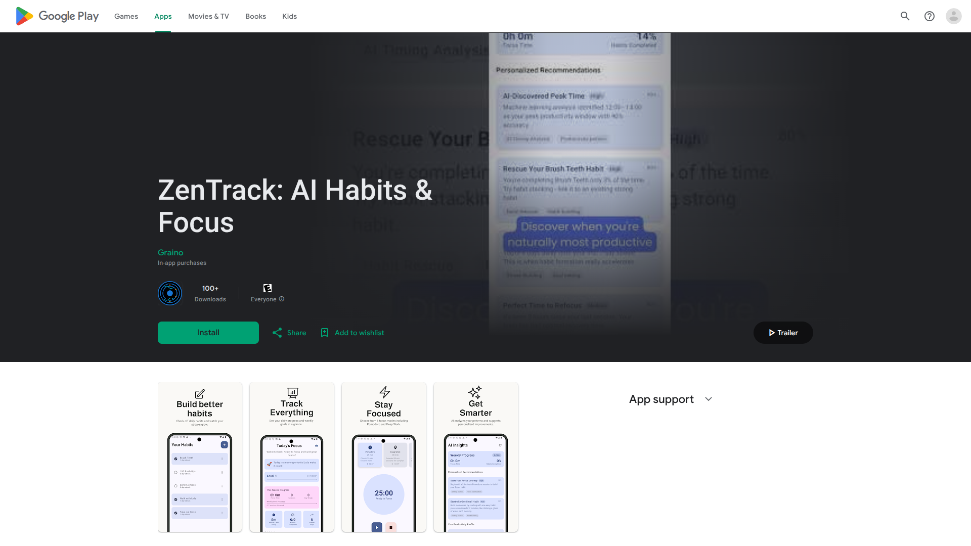 ZenTrack - AI Habit & Focus Tracker