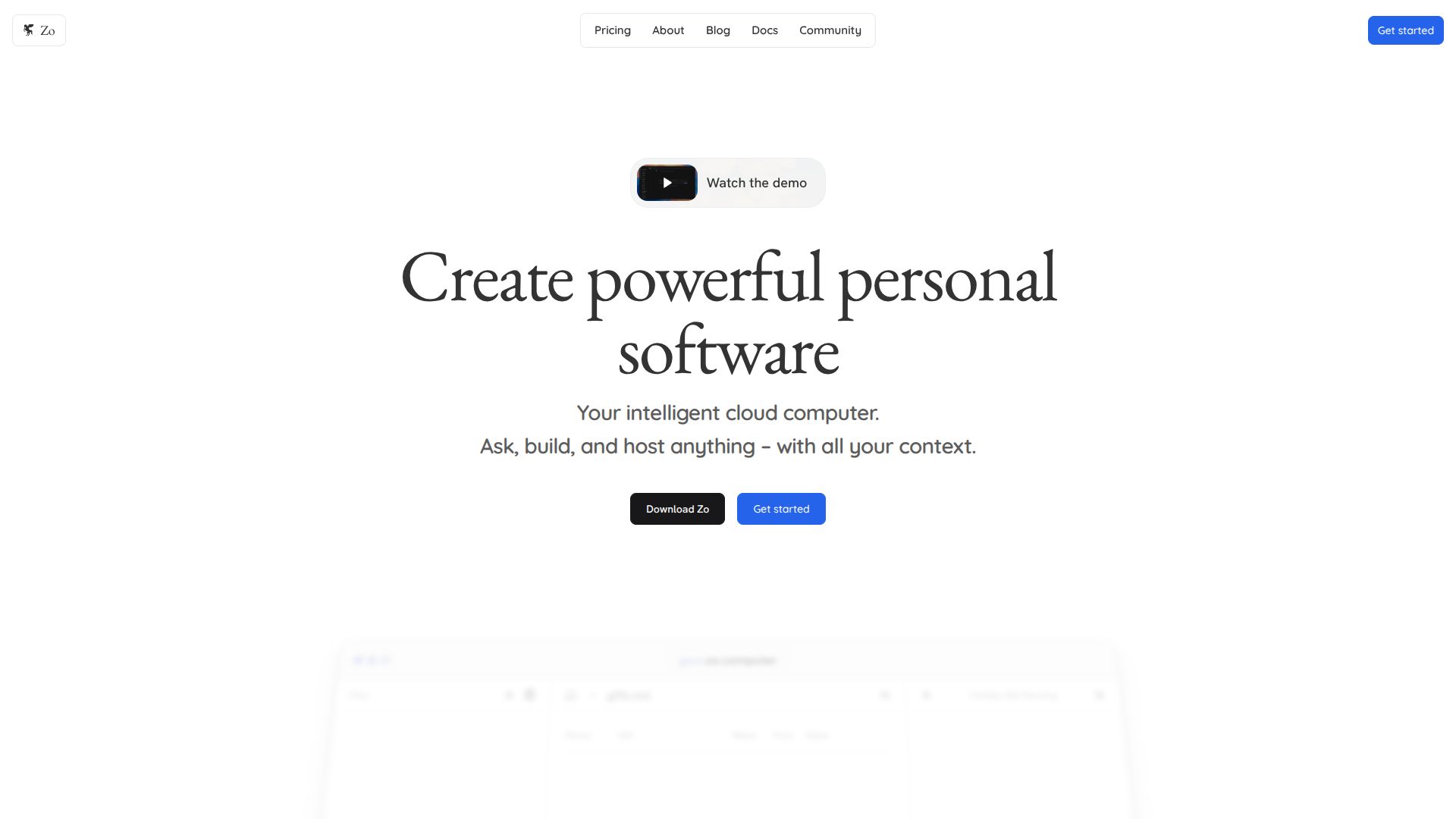 Zo Computer screenshot