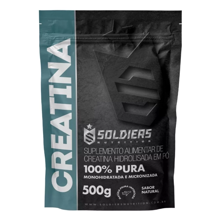 Creatina Monohidratada 500g - 100% Pura - Soldiers Nutrition