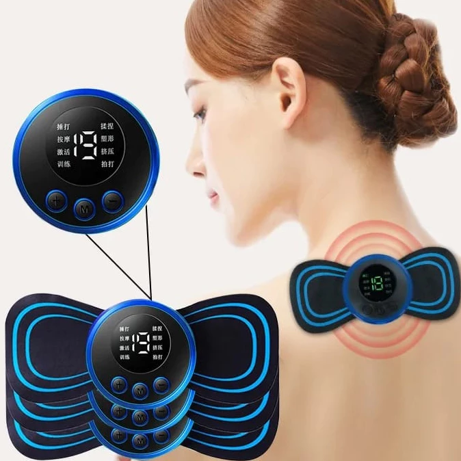 Mini Massageador Elétrico Portátil De Pescoço De Pulso Massagem Cervical Ferramenta De Alívio Da Dor Muscular Nas Costas