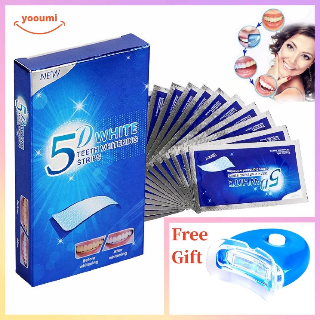 5D Conjunto De Adesivos Branqueadores Dentes Adesivo Branqueador Dental