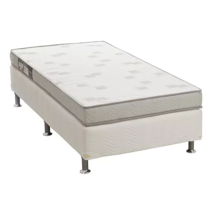 Cama Box E Colchão Light D23 Solteiro (88x188) - Ortobom Cor Cinza