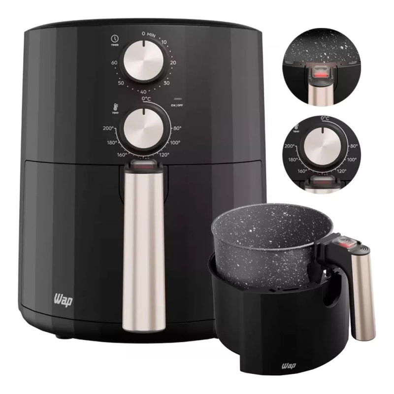 Fritadeira Air Fryer Elétrica 5L 1500W Wap