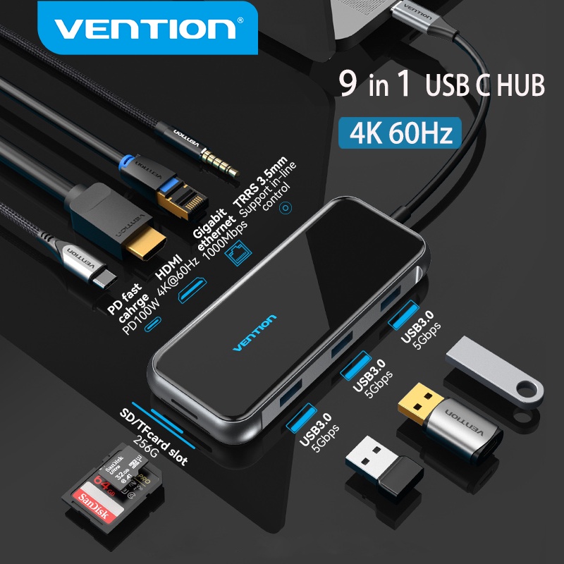 HUB Vention 6 em 1 USB C