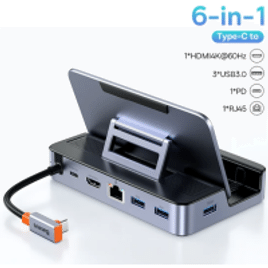 Docking Station Baseus 6 em 1 USB C