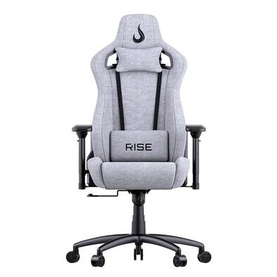 Cadeira Gamer Rise Mode Z5 Ângulo Ajustável Braço 4D Cinza Claro Tecido - RM-CG-Z05-GR-FBC