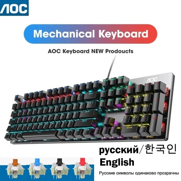 Teclado Mecânico AOC 104 teclas - Gk410