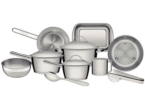 Jogo de Panelas Tramontina Inox Allegra - 10 Peças