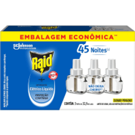 Repelente Líquido Elétrico Raid com 3 unidades