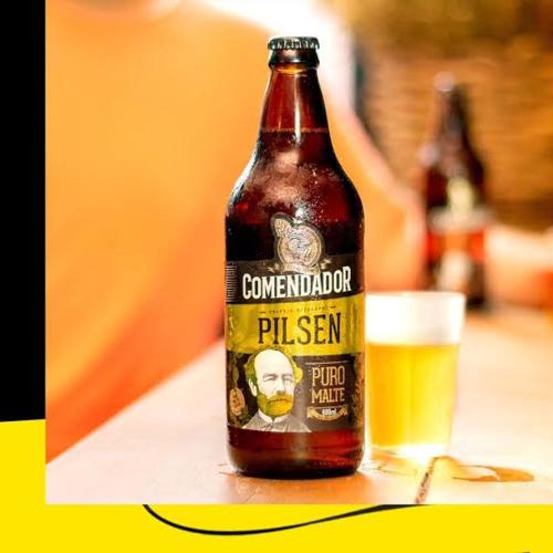 Cerveja pilsen comendador puro malte 600 ml