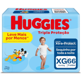 Fralda Huggies Tripla Proteção XG 66 Unidades