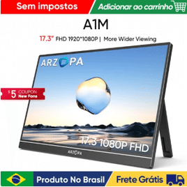 Monitor Portátil ARZOPA A1M 17.3" IPS 1080P FHD