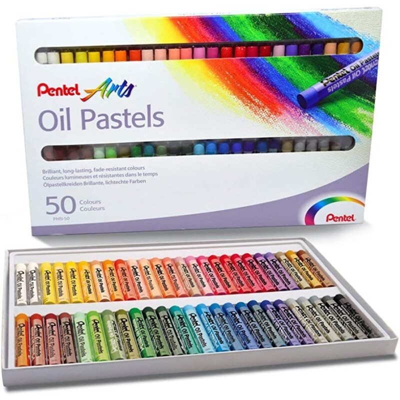 Giz Pastel Oleoso Pentel Arts 50 Cores