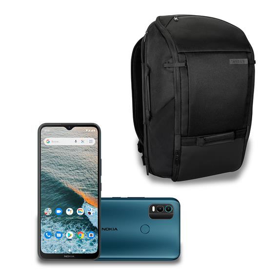 Smartphone Nokia C21 Plus e Mochila Targus Daypack Work - NK097K