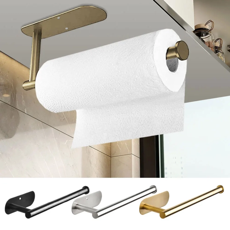 Suporte de Papel Toalha Punch-Free Aço Inoxidável