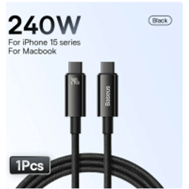 Cabo Baseus USB Tipo C 240W