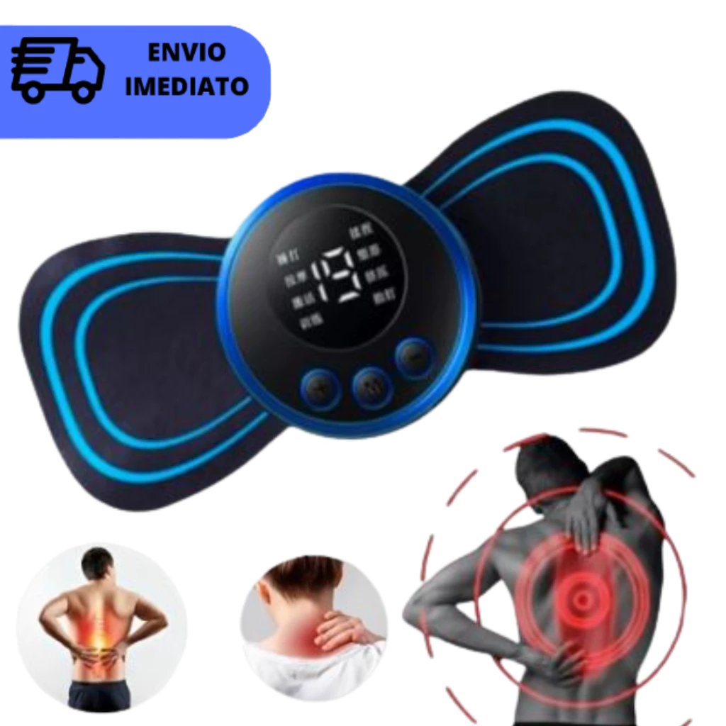 Massageador Portátil Elétrico Recarregavél - Relaxante Muscular Alivia Dor Pescoço Coluna - Envio Imediato