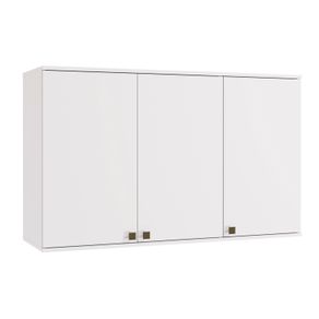 Armário Aéreo Celeste Kappesberg 100% MDF 3 Portas Branco 120cm