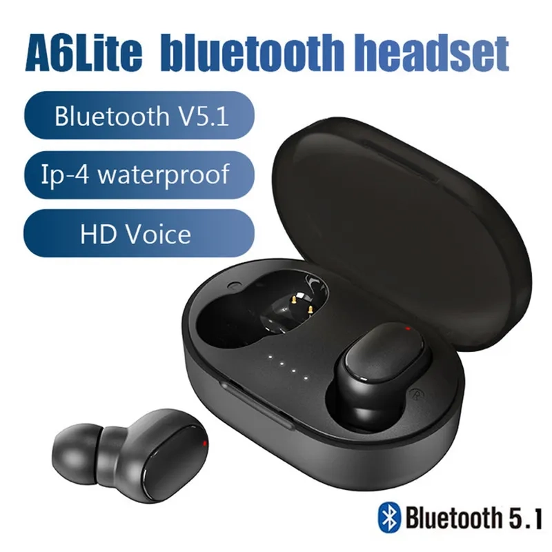 Fone De Ouvido A6Lite Bluetooth Hi Fi 5.1 IPX4 A6 Lite