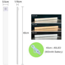 Lâmpada USB Recarregável LED Sensor de Movimento