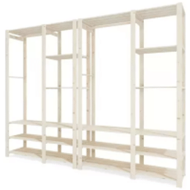 2 Araras Roupa Exposta Com Divisor De Espaço